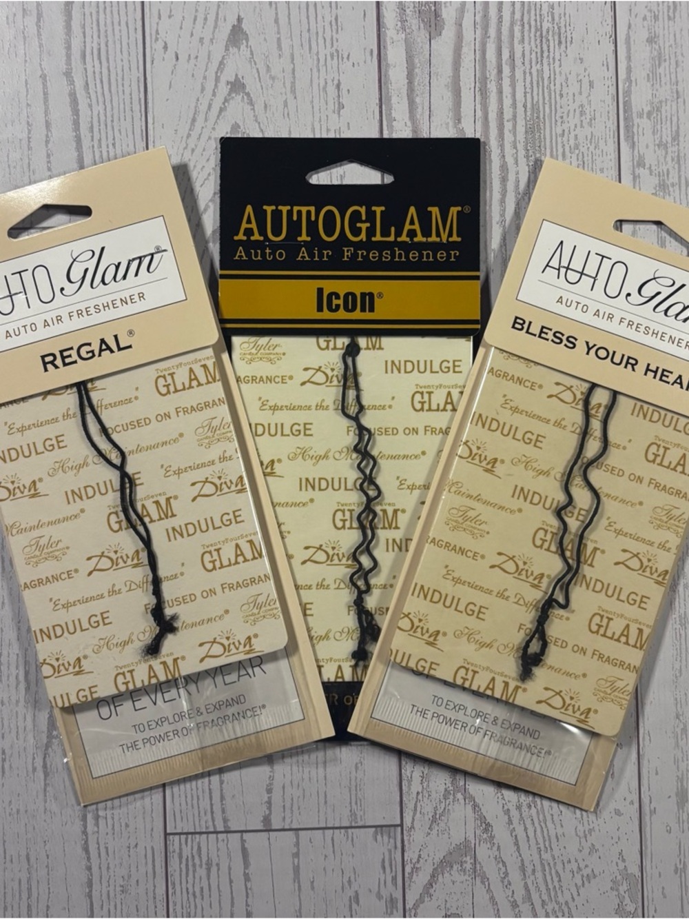 Tyler Candle Company AutoGlam Air Fresheners Set of 3 - Regal, Icon, BYH